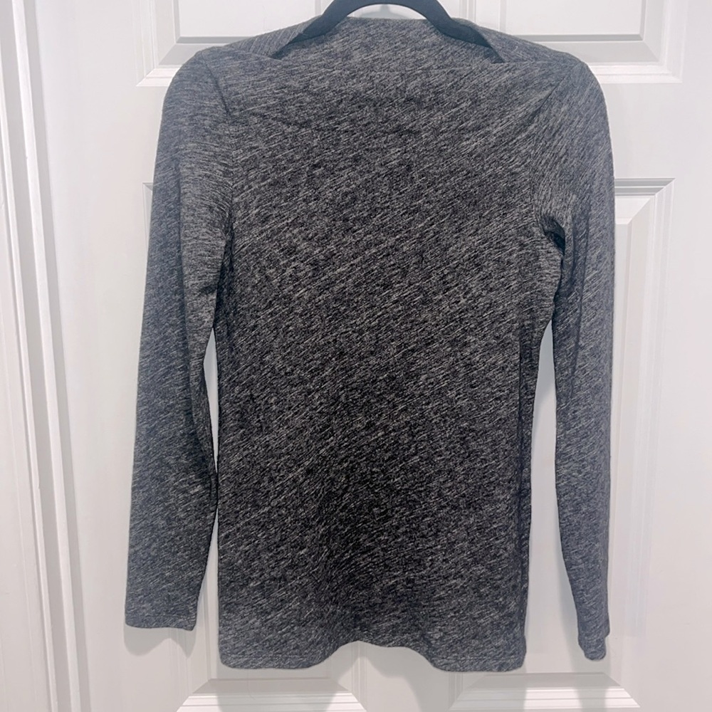 Eileen Fisher Wool Organic Cotton Blend Long Sleeve Blouse Woman PP Petite